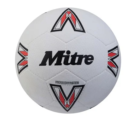 MITRE SUPER DIMPLE FOOTBALL WHITE / BLK / RED