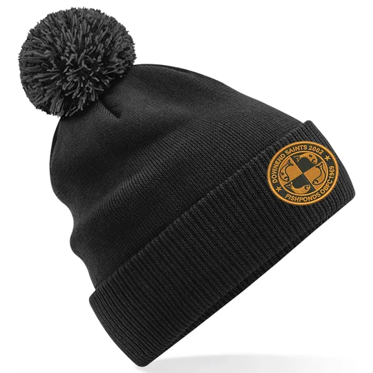 Downend Fishponds Bobble Hat Adults - Black