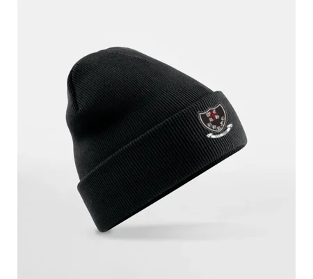 Barton Hill Rugby Cuffed Beanie - Black