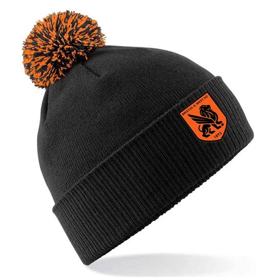 BW-HC Adults Snowstar Beanie - Black/Orange
