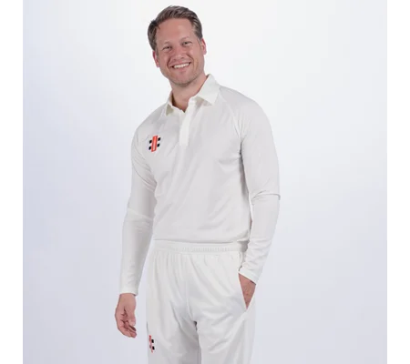 Gray Nicolls Matrix V2 L/S Shirt - Ivory
