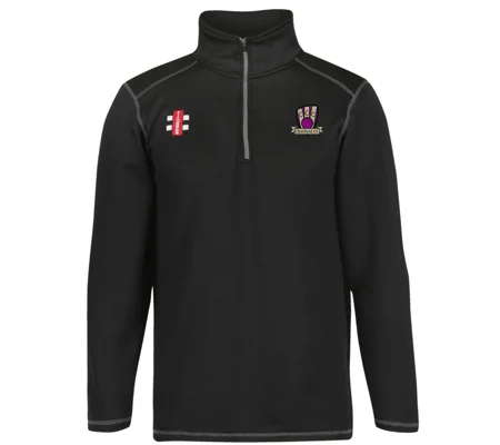 Charfield CC Gray Nicolls Storm Fleece 1/4 Zip - Black