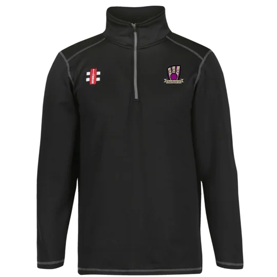 Charfield CC Gray Nicolls Storm Fleece 1/4 Zip - Black