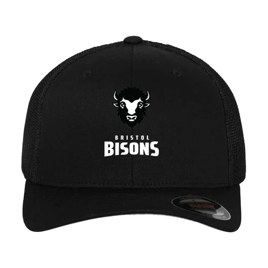 Bristol Bisons Flexfit Mesh Trucker Cap - Black