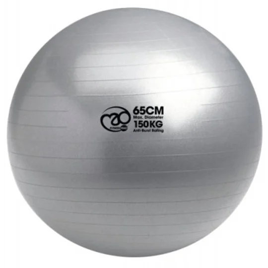 FITNESS MAD 150kg SWISS BALL+ PUMP - 65cm SILVER