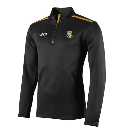 Combe Down RFC VX3 Fortis Half Zip Sweat - Black/Amber