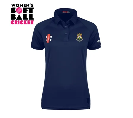 Hanham CC Gray Nicolls Womens Matrix V2 Polo Shirt - Navy