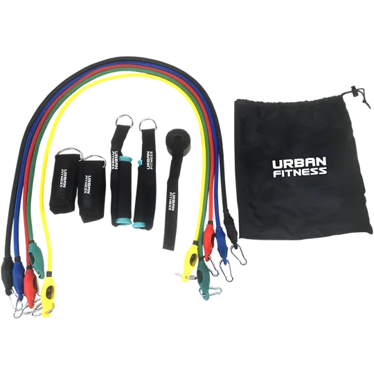 Urban Fitness 11pc Resistance Tube Set