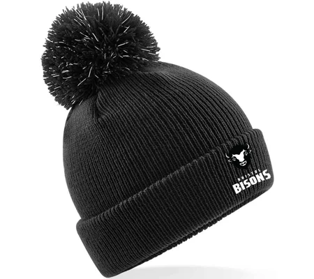 Bristol Bisons RFC Junior Bobble Hat - Black