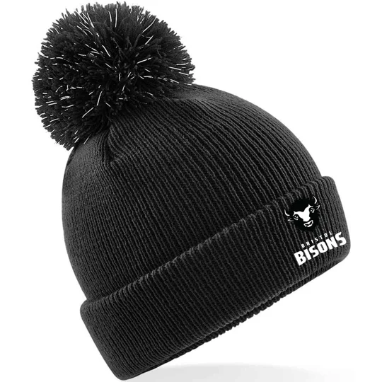 Bristol Bisons RFC Junior Bobble Hat - Black