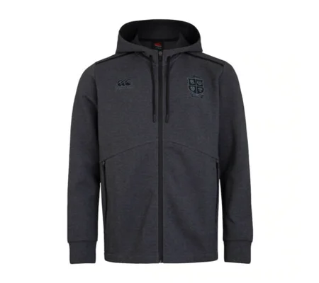 Canterbury Lions Mens Full Zip Tech Hoodie - Grey