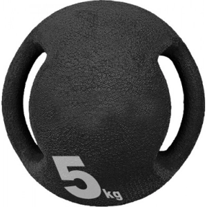 MEDICINE BALL INCLUDING HANDLES - 5KG (PURPLE)