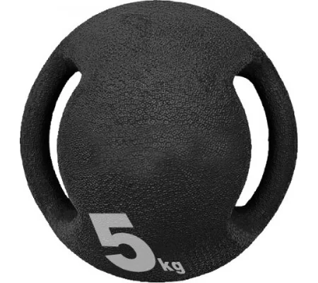 MEDICINE BALL INCLUDING HANDLES - 5KG (PURPLE)