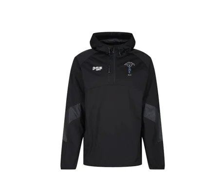 Bristol Harlequins RFC Edge Hooded 1/4 Zip - Black