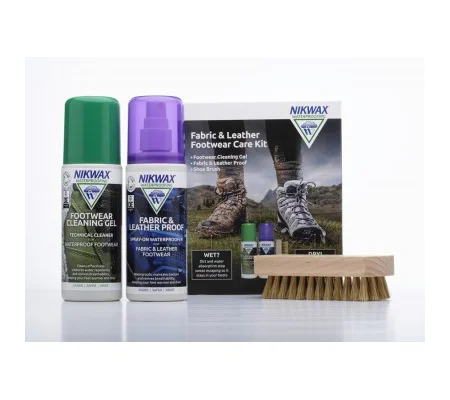 NIKWAX FABRIC AND LEATHER FOOTWEAR CARE KIT