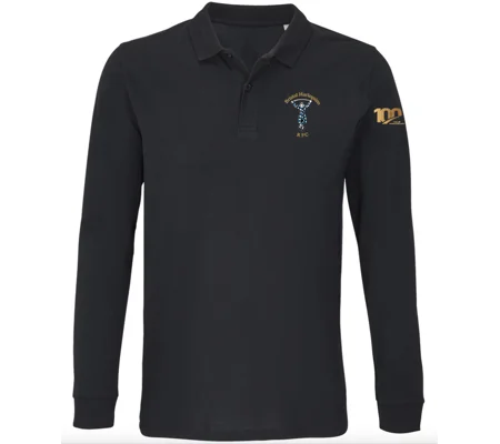 Bristol Harlequins 100 Year Anniversary L/S Polo - Black