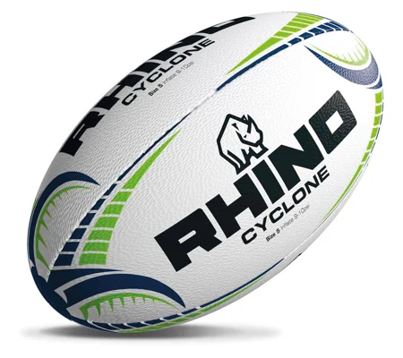 Rhino Cyclone Rugby Ball - White