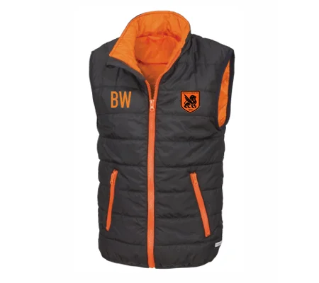 BW-HC Kids Soft Padded Bodywarmer - Black/Orange
