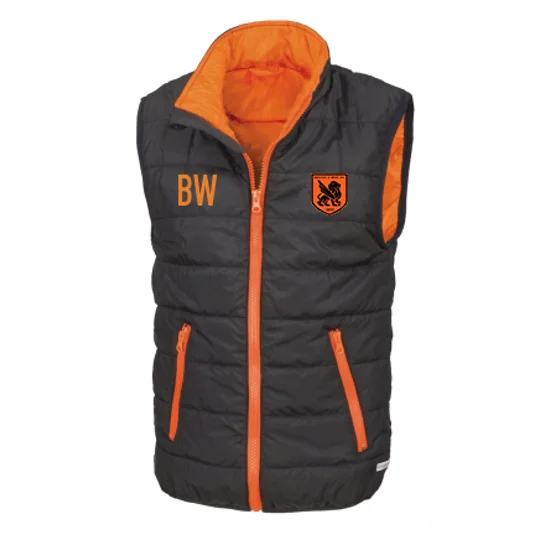 BW-HC Kids Soft Padded Bodywarmer - Black/Orange