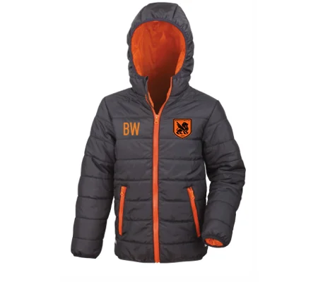 BW-HC Kids Soft Padded Jacket - Black/Orange
