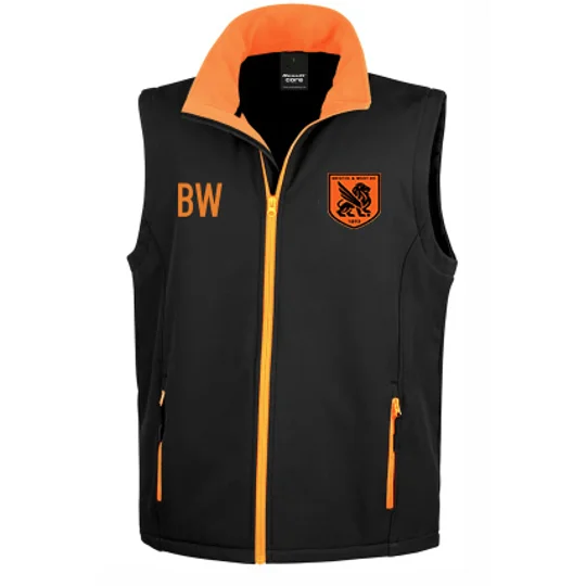 BW-HC Ladies Softshell Gilet - Black/Orange