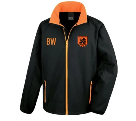 BW-HC Mens Softshell Jacket - Black/Orange