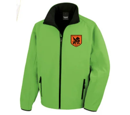BW-HC Ladies Umpire Softshell Jacket Black Logo - Vivid Green/Black