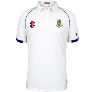 Hanham CC Gray Nicolls Matrix V2 S/S Shirt - Ivory/Navy