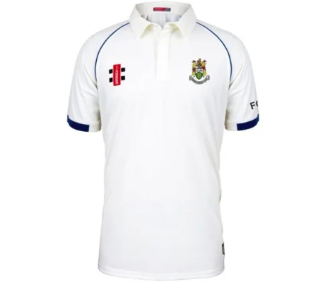 Hanham CC Gray Nicolls Matrix V2 S/S Shirt - Ivory/Navy