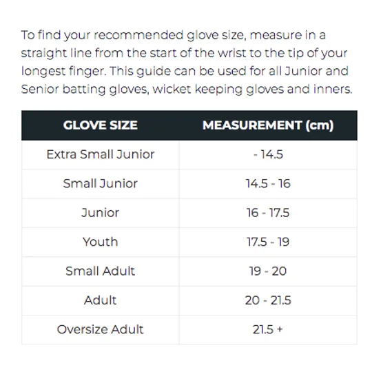 Kookaburra Fingerless Batting Glove Inners