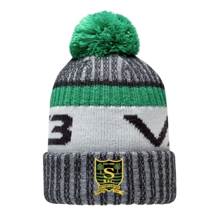 Southmead RFC VX3 Fleece-Lined Bobble Hat - Black/White/Emerald Southmead RFC VX3 Fleece-Lined Bobble Hat - Black/White/Emerald