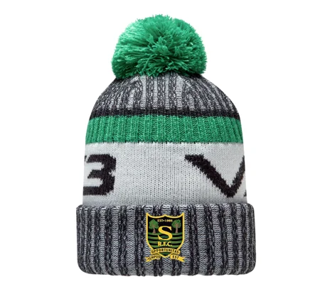 Southmead RFC VX3 Fleece-Lined Bobble Hat - Black/White/Emerald