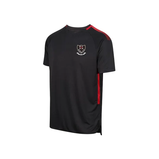 Barton Hill Rugby Edge Pro Tee - Black/Red