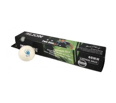 TABLE TENNIS BALLS LION 2* WHITE