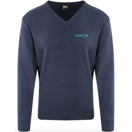 Kumon V Neck Sweater Unisex - Navy