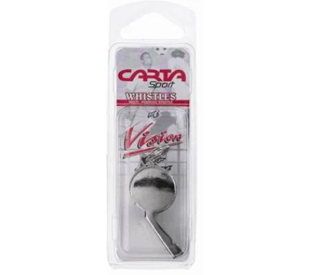 METAL WHISTLES LARGE CARTAS PACK OF 12