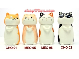 Cốc uống nước hình chó, mèo