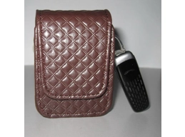 Bao da cao cấp đựng tai nghe bluetooth, máy nghe nhạc, có móc đeo thắt lưng, nắp đậy dùng nam châm