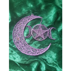 Pentagram/Moon window hanger
