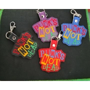 Punks not dead keychain