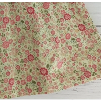 Green ditsy floral cotton dress