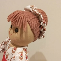 Christmas rag doll cream dress