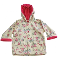 Rose floral girl’s raincoat