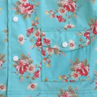 Blue floral raincoat