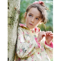 Rose floral girl’s raincoat