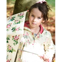 Rose floral girl’s raincoat