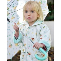 Mermaid print girl’s raincoat