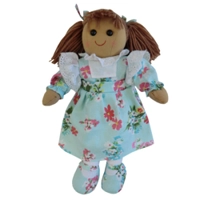 Blue Floral rag doll