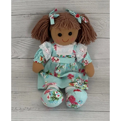 Blue Floral rag doll