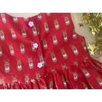 Christmas red & cream reindeer dress